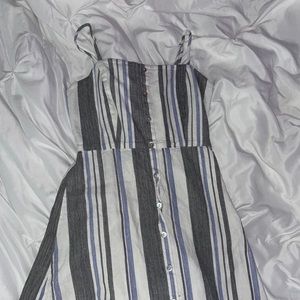 striped mini dress